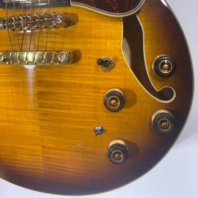 Ibanez AM153FM-ATT Artstar Semi-Hollow Electric Guitar - Antique Tobacco Burst - In-House Adjusted - Includes Free Hardshell Case image 5