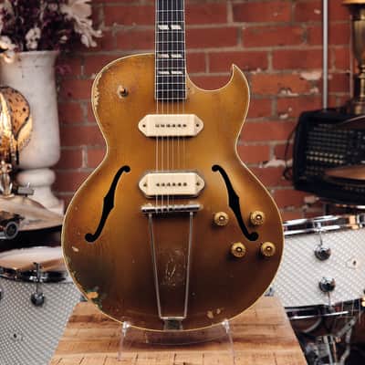 1954 Gibson ES-295 Gold Hollowbody - Original P-90s, Lifton Case, 6 lbs. 7 oz! image 2
