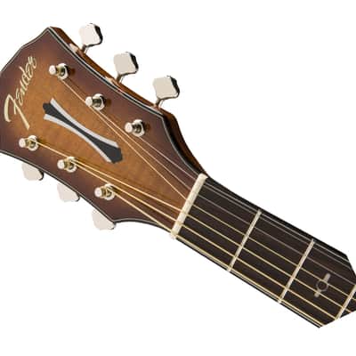 Fender FA-345CE Auditorium A/E Guitar - 3-Tone Tea Burst w/ Laurel FB image 4