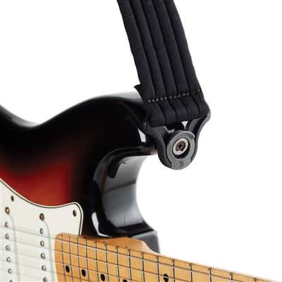 D'Addario 50BAL01 Auto Lock Guitar Strap Black Padded Stripes image 5