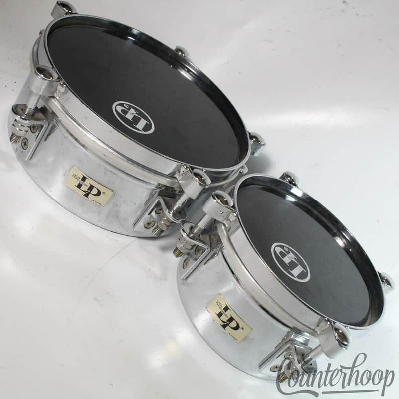 LP Mini Timbales 6",8" Latin Percussion Drums M.Cohen Metal Shells Chrome Set 2x image 1
