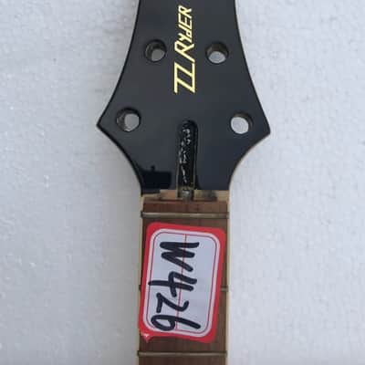 Glossy Black Maple Wood DIY Guitar Neck with Solid Body image 4