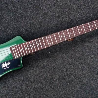 Hofner HCT-SH-CG CT Series Shorty Travel/Mini Electric Guitar Cadillac Green image 3