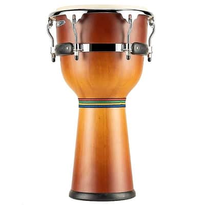 Meinl DJW3GAB-M 12" Floatune Series Gold Amber Sunburst Wood Djembe image 2