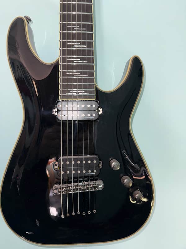 Schecter Blackjack C-7 2021 - Present - Gloss Black image 1