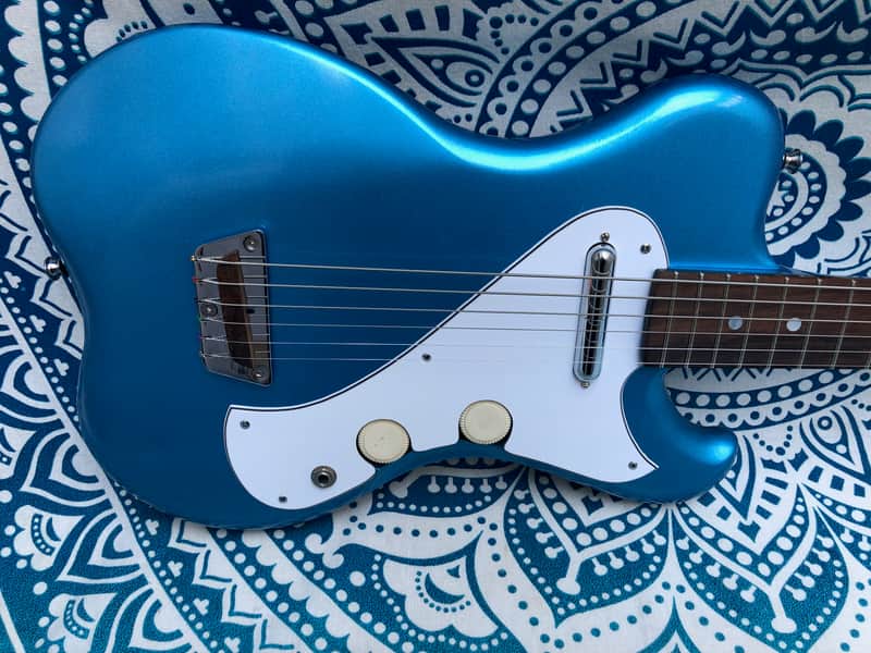 1950’s-2019 Custom Baritone Solid Body Electric Guitar Pelham Blue With Dano Appointments image 1