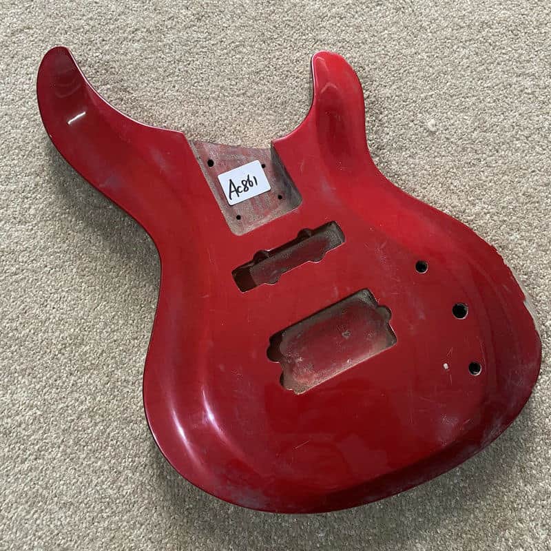 Metallic Red 4/5 String Electric Bass Body image 1