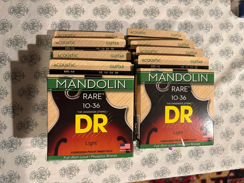 10 Packs DR MD-10 Mandolin Strings - Light (10-36) image 1