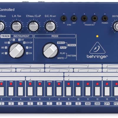 Behringer RD-6-BU Analog Drum Machine - Blue image 1