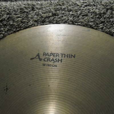 16" Avedis Zildjian Paper Thin Crash Cymbal 850g image 3