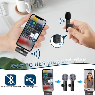 Professional Wireless Lavalier Microphone for iPhone, iPad, Android Phone, Mini Microphone, Wireless Lapel Mic for Video Recording, Interview Podcast Vlog YouTube Tiktok for Content Creators image 3