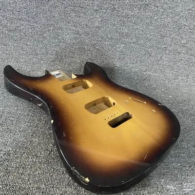 Solid Basswood HH Guitar Sunburst Body image 7