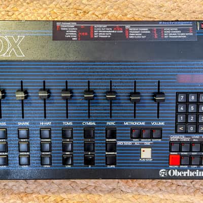 Oberheim DX 1982 — Fully Serviced, Electrongate MIDI & RAM Upgrade (No Battery Needed) - Blue with Wood Sides image 6