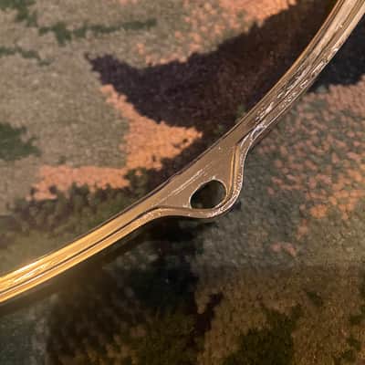 Fly By Night? Brass Die Cast Hoop 14” - 8 Lug - Batter Side (Top) - Brass - Drumhead included image 7