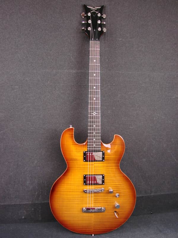 DBZ Imperial FM Electric Guitar Flame Maple Amber Sunburst Dean B