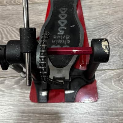 DW 5000 Chain Drive Bass Drum Pedal Red Base Vintage USA image 6