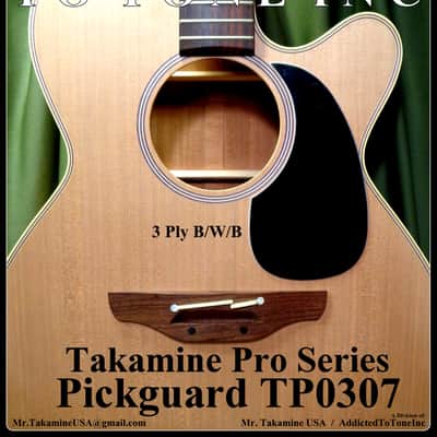 Takamine Pro Series TP0307 Acoustic Guitar 3 Ply B/W/B Pickguard / OEM Geniuine Part image 11