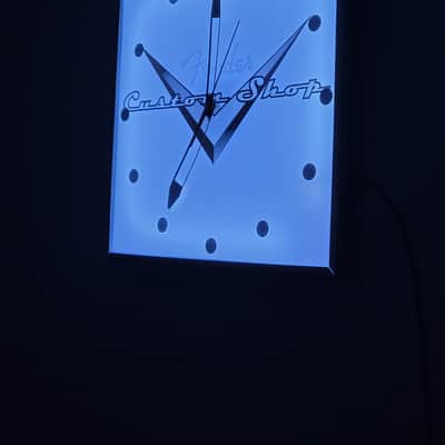Fender Guitars Custom Shop Dealer Style Pam Light Up Clock Killer Cool Mancave, Bar, Garage Item image 2