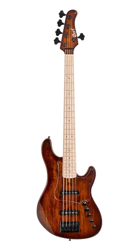 Cort GBFUSION5ABB GB Series Fusion 5 String Bass Guitar - Antique Brown Burst image 1