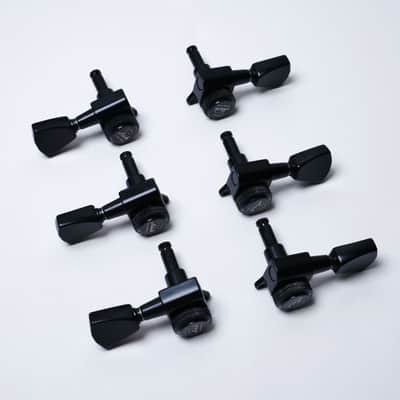 Locking Keystone Tuners 3+3 (Black) – 18:1 – Drop-In for Most Electric/Acoustic Guitars (10mm / 25/64" holes) image 1