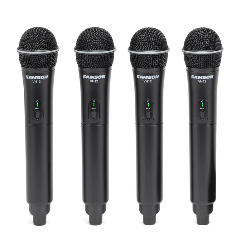 Samson Stage 412 4 Channel Wireless Hand Held Microphone System - Black - Black image 1