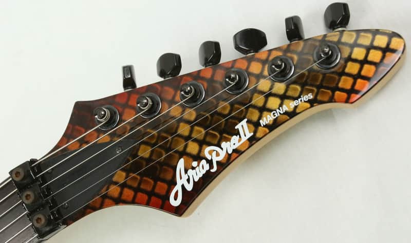 Aria Pro II Magna Series Snakeskin Electric Guitar, Ex #ISS2053