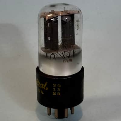 1959 Sylvania 6SN7GT Vintage Admiral Black Plate Chrome Base Tube! T549 image 2