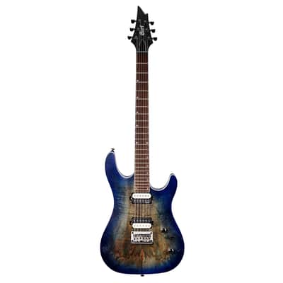 Cort KX300-OPCB Spalted Maple HH Open Pore Cobalt Burst 2018