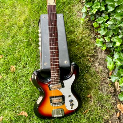 Vintage Univox Hi-Flier Phase III Sunburst MIJ Kurt Cobain Nirvana All Original image 5