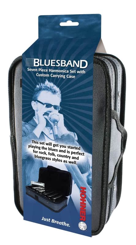 HOHNER Bluesband 7 Pack, Key of G, A, B Flat, C, D, E, and F with Case (1501/7) image 1