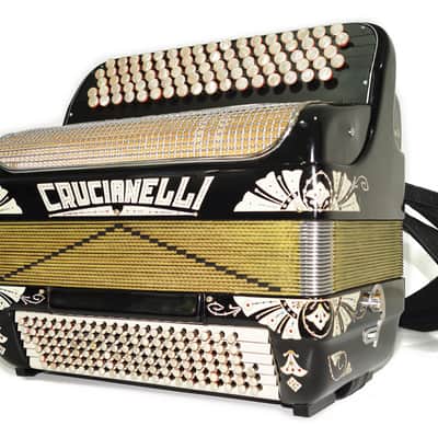 Crucianelli Brevis made in Italy Rare 5 Rows Button Accordion B Griff, New Straps 2154, Amazing Rich and Powerful sound! Bild 3