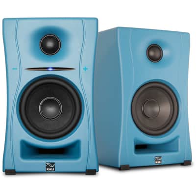 KALI AUDIO LP-UNF-B 4” Ultra Nearfield Powered Monitor System w/Bluetooth - Boundary Compensation EQ Settings - for Mixing, Recording, Audio Production - USB-C, TRS, RCA Inputs Blue (Pair) image 1