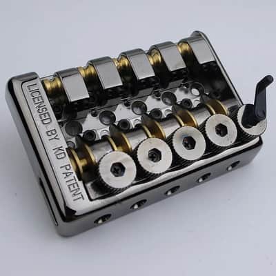Black Nickel Roller Saddles Headless 5 String Bass Bridge image 3