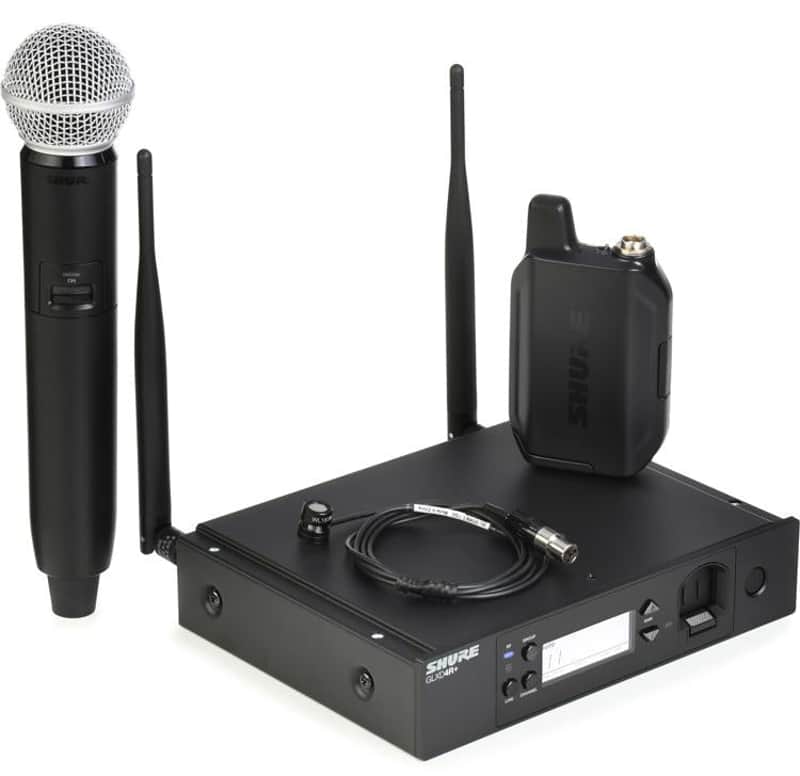 Shure GLXD124R+/85M Rack Digital Wireless Combo System (Handheld + Lavalier) (Z3) image 1