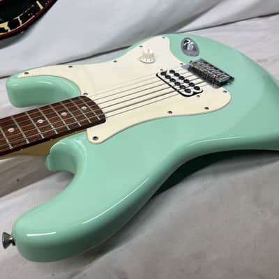 Squier Tom DeLonge Signature Stratocaster Strat Electric Guitar - Surfboard Green image 20