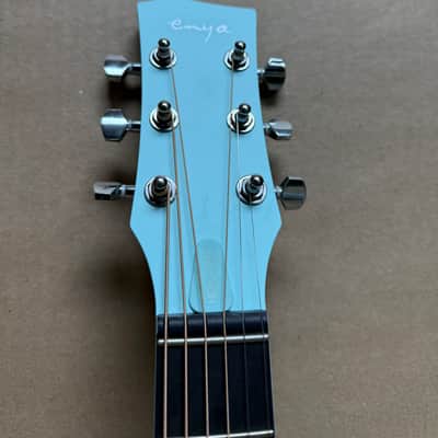 Enya Nova Go Carbon Fiber Acoustic Guitar w/ Gig Bag – Blue – Good Condition image 5