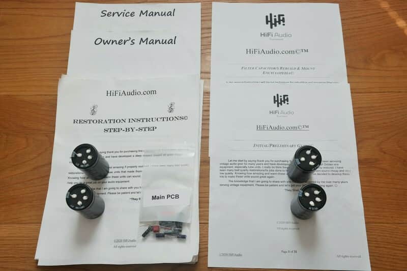 Rotel RB-980 restoration kit filter capacitor repair rebuild fix image 1