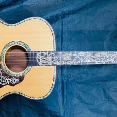 Blueberry Handmade Acoustic Dreadnought Guitar Celtic Motif - built to order image 2