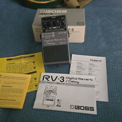 Boss RV-3 Digital Reverb/Delay (Pink Label) - First Months of Production! Complete in box - March 1994 image 2