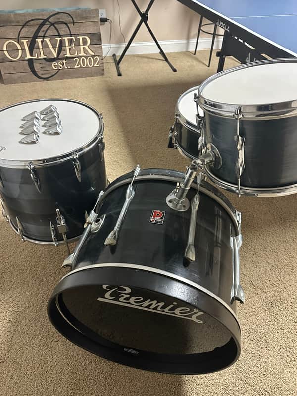 Premier Vintage Drum Set with Matching Snare 1960’s - Gray Shimmer image 1