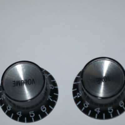 new open package (with packaging)  A+ genuine Gibson knobs: 1 VOLUME & 1 TONE PRMK-010, Top Hat with Silver Reflector (other 2 knobs NOT included) PRMK010 image 16