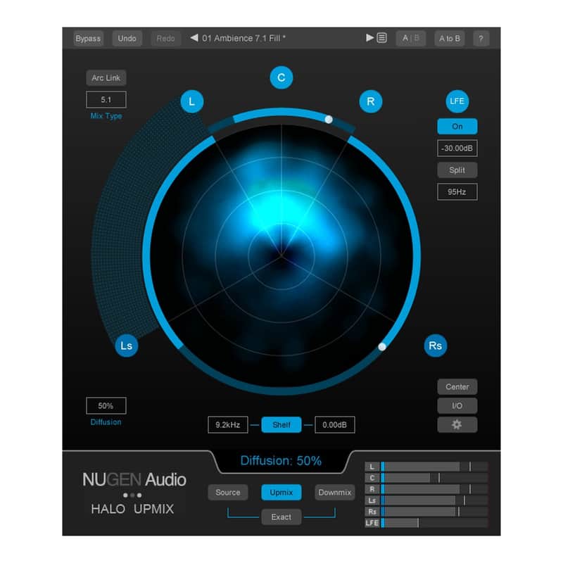 NUGEN Halo Upmix - Stereo to 5.1 and 7.1 Surround Upmixer (Card) image 1