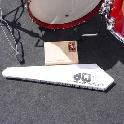 DW USA Collectors Series 3pc Pure Cherry Wood Bop Shell Pack - Candy Apple Red Lacquer Custom | 12", 14", 18" image 13