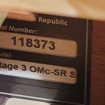 Vintage 3 OMc SR SB SPA 118373 with FREE Furch Guitar Strap and Original CNR image 7
