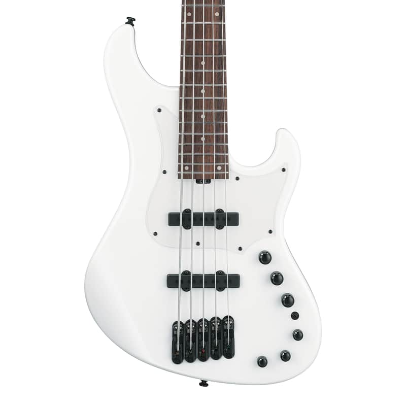 Used Ibanez MDM1005 MDM 5-String Bass Guitar w/Bag - Pearl White image 1