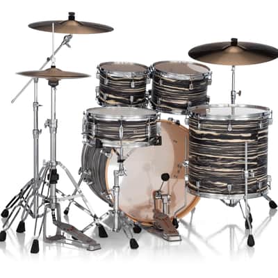 Pearl Decade Maple Artisan Limited Edition 5-pc. Shell Pack With All Maple Shells, Satin Lacquer Finish Black Satin Marble image 5