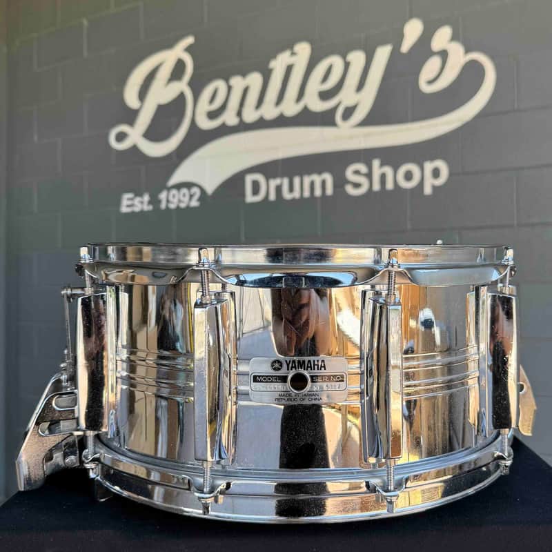 ~RARE!~ Vintage MIJ Yamaha SD-065MD Solid Steel 6.5x14 Snare Drum with Parallel Strainer (Rm 4) image 1