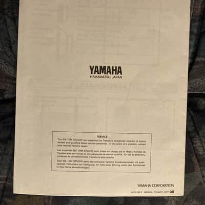 Yamaha NS-10M STUDIO Original Owners Manual / User Manual image 2