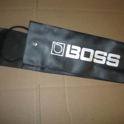lightly used - very clean genuine BOSS vinyl pouch for FV300H, FV300L, and similar size size Boss pedals (NO pedal included) 1990s - Black Vinyl Exterior / Black Thin Canvas Interior image 4