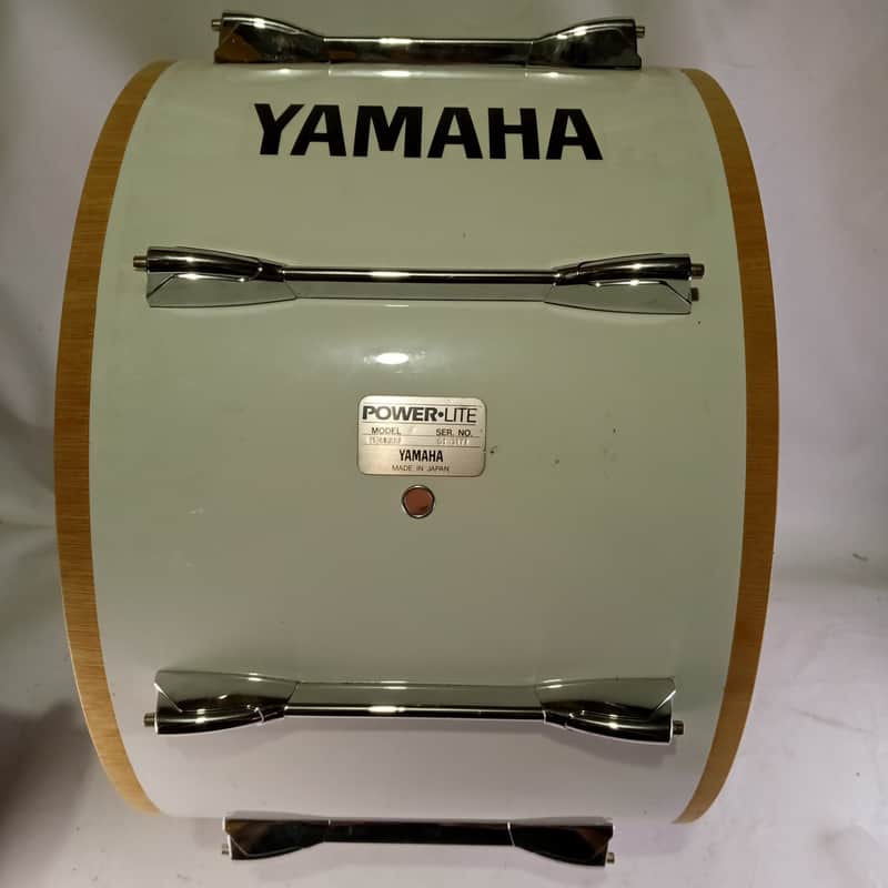 *Yamaha 13x20" Powerlite Bass Drum Shell+Lugs White Wrap Japan MB6300 9Ply Birch image 1